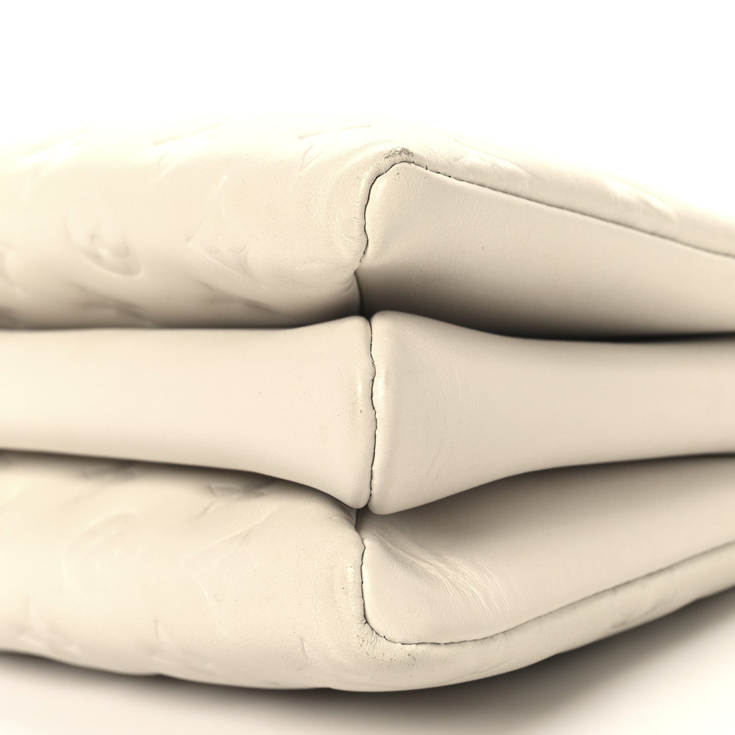 Louis Vuitton Lambskin Embossed Monogram Coussin PM Beige Cream 11 of 14