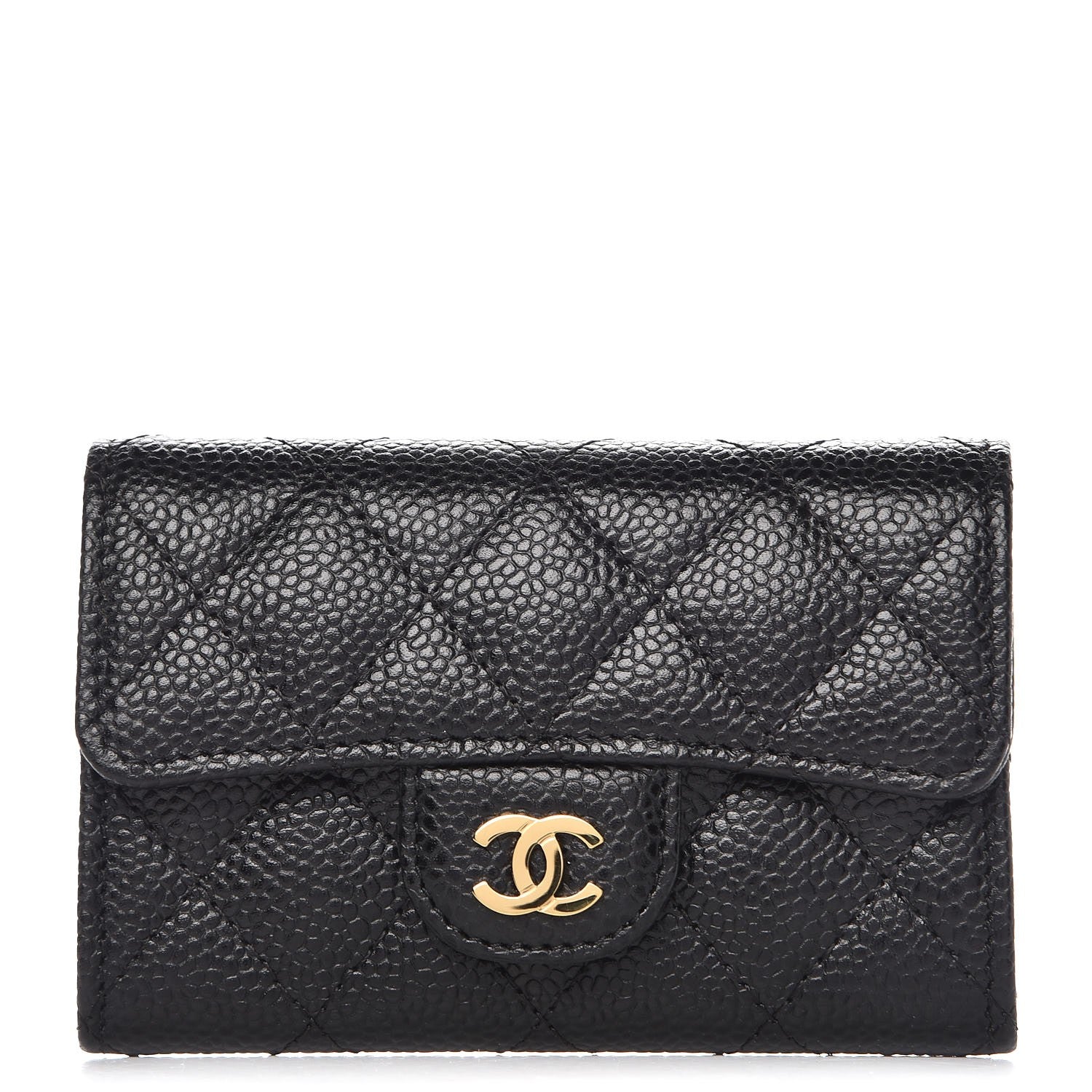 Chanel Caviar Quilted Flap Card Holder Black 1 of 9