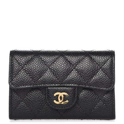 Chanel Caviar Quilted Flap Card Holder Black 1 of 9