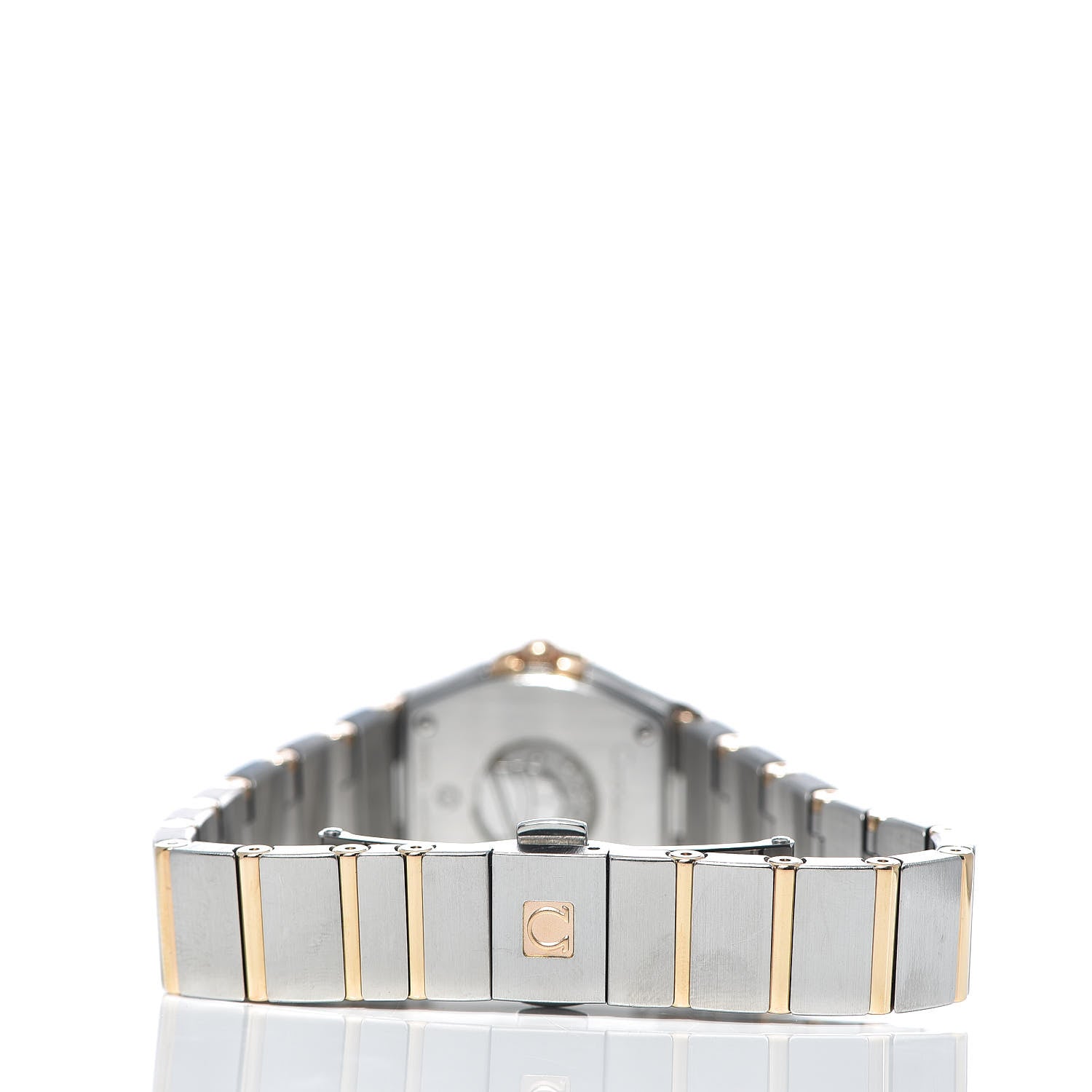 Omega Stainless Steel 18K Yellow Gold Diamond Bezel Mother of Pearl 24mm Constellation Quartz Watch 123.25.24.60.57.002 4 of 6