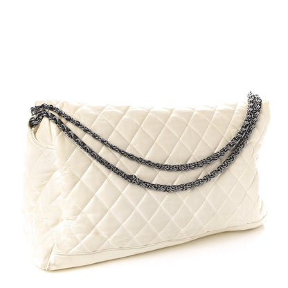 Chanel Lambskin Quilted Large Paris Moscou Red Square Bag Beige 3 of 18