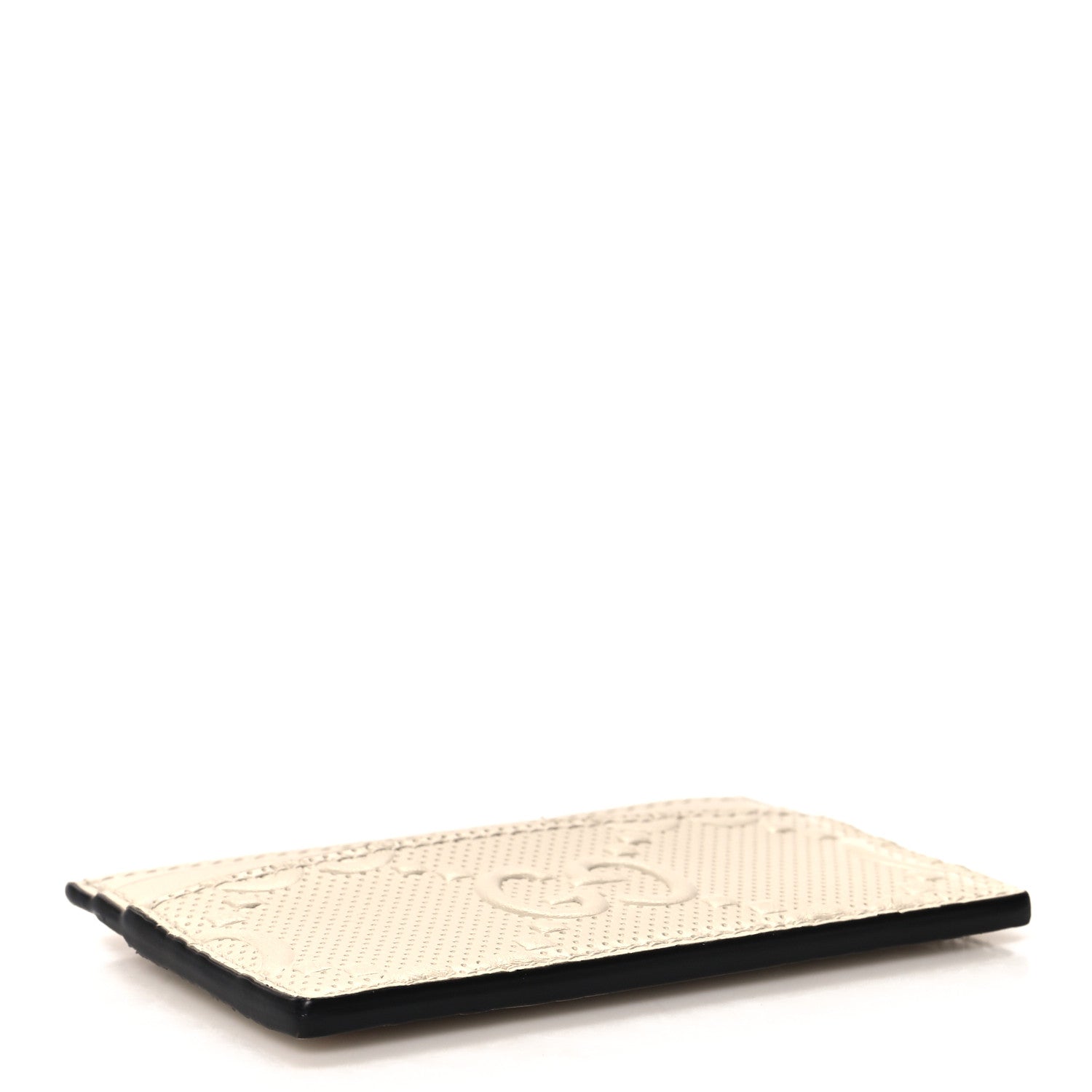 Gucci Calfskin GG Tennis Embossed Card Holder Mystic White 4 of 7