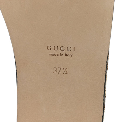 Gucci Monogram Horsebit Slide Sandals 37.5 Camel Ebony 7 of 10