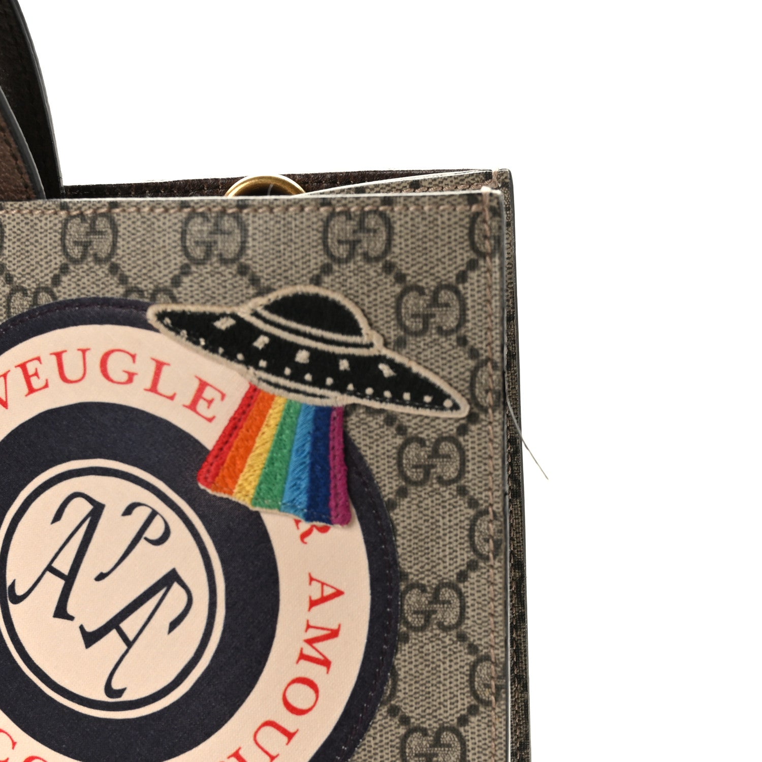 Gucci Soft GG Supreme Monogram Courrier Vertical Tote Beige New Acero 10 of 10