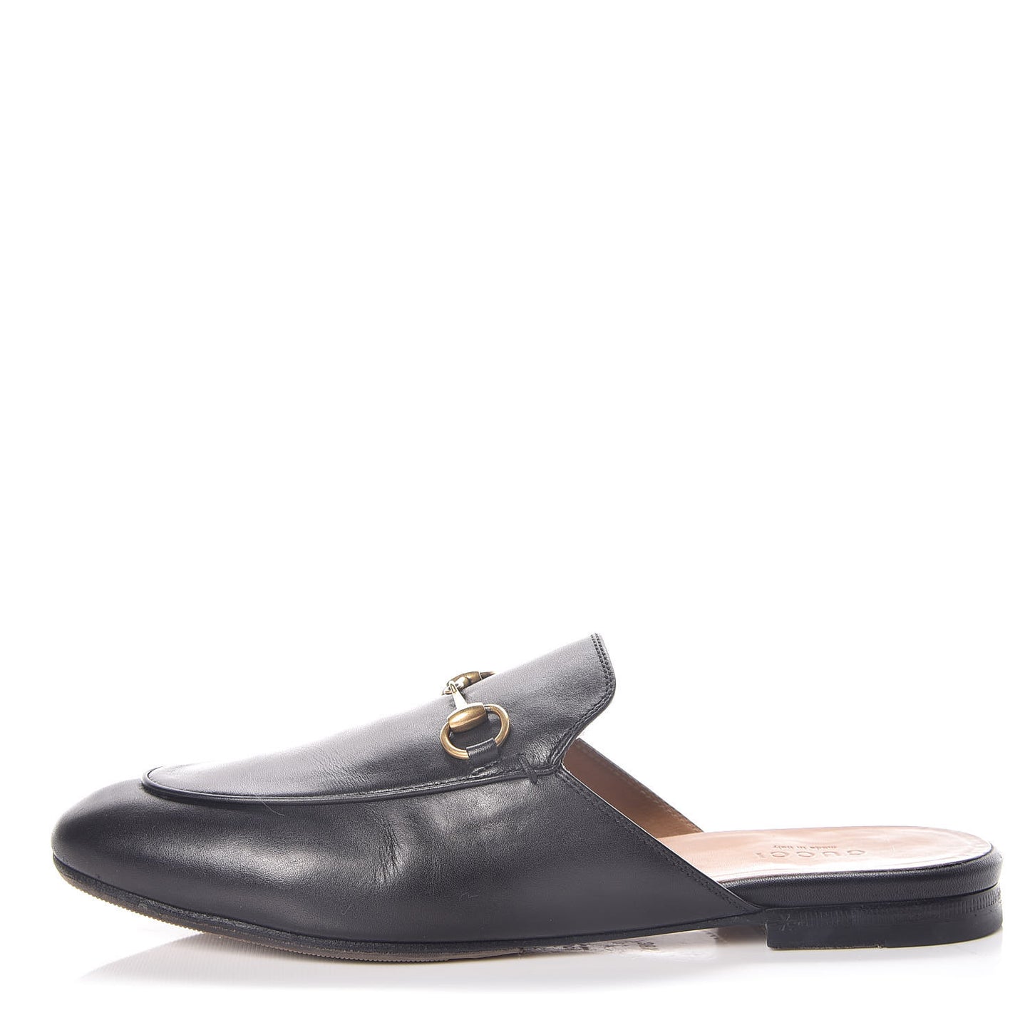 Calfskin Womens Princetown Slippers 38.5 Black