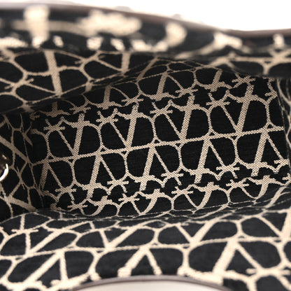 Valentino Garavani Toile Iconographe Small Le Troisieme Shopping Bag Naturale Black Fondant 6 of 13