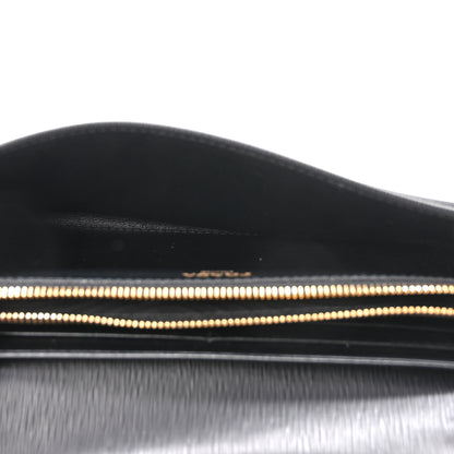 Prada Vitello Move Metal Oro Chain Wallet Black 4 of 8