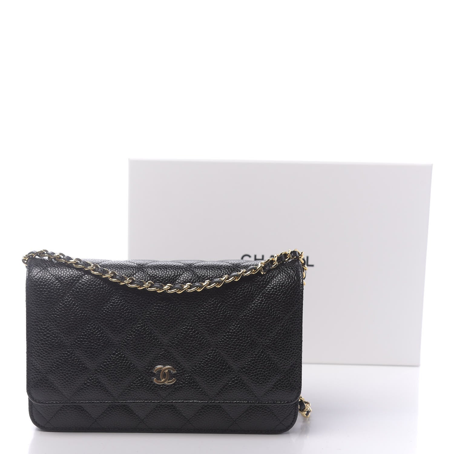 Chanel Caviar Quilted Wallet On Chain WOC Black 12 of 12