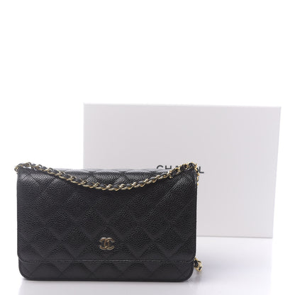 Chanel Caviar Quilted Wallet On Chain WOC Black 12 of 12