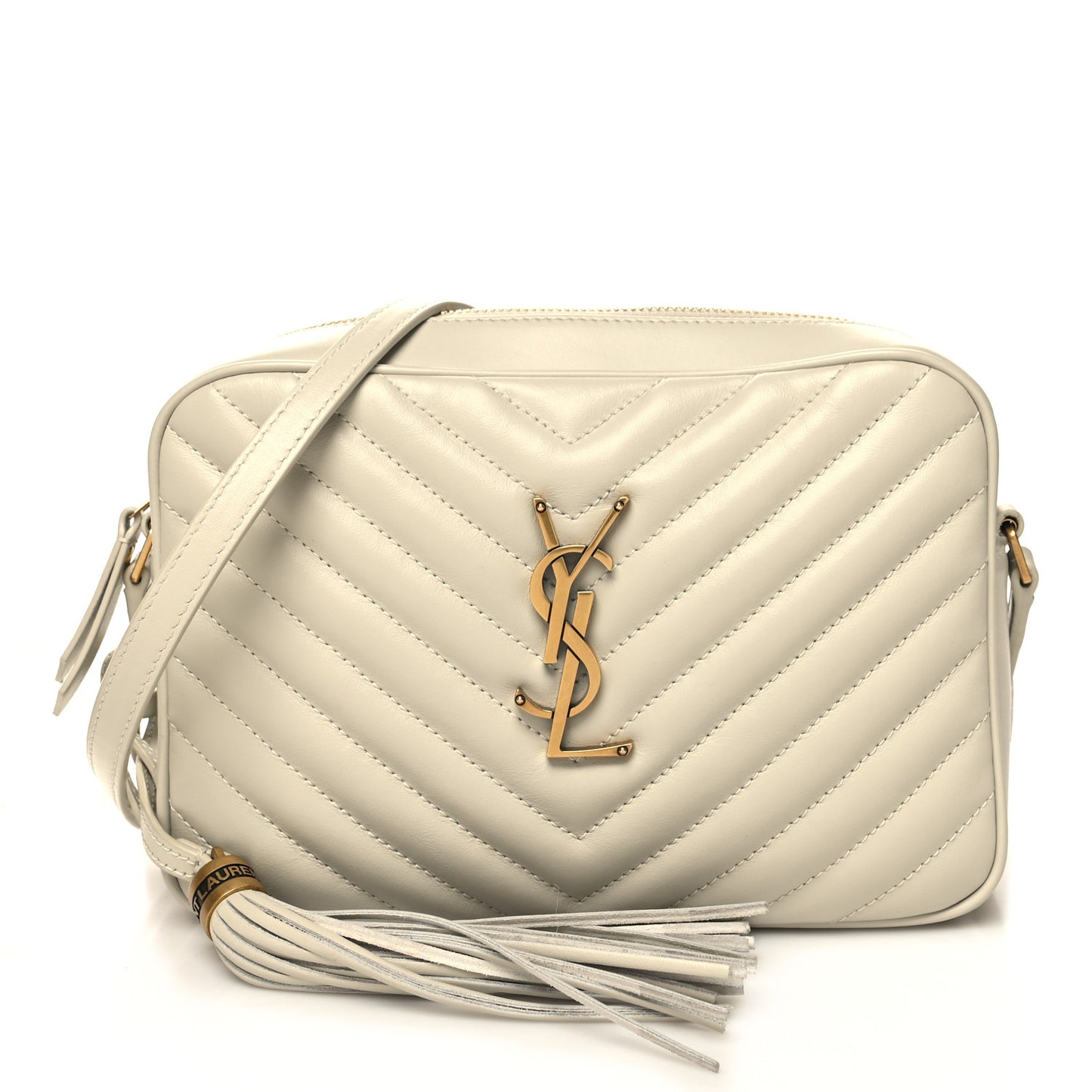 Calfskin Matelasse Monogram Lou Camera Bag Crema Soft