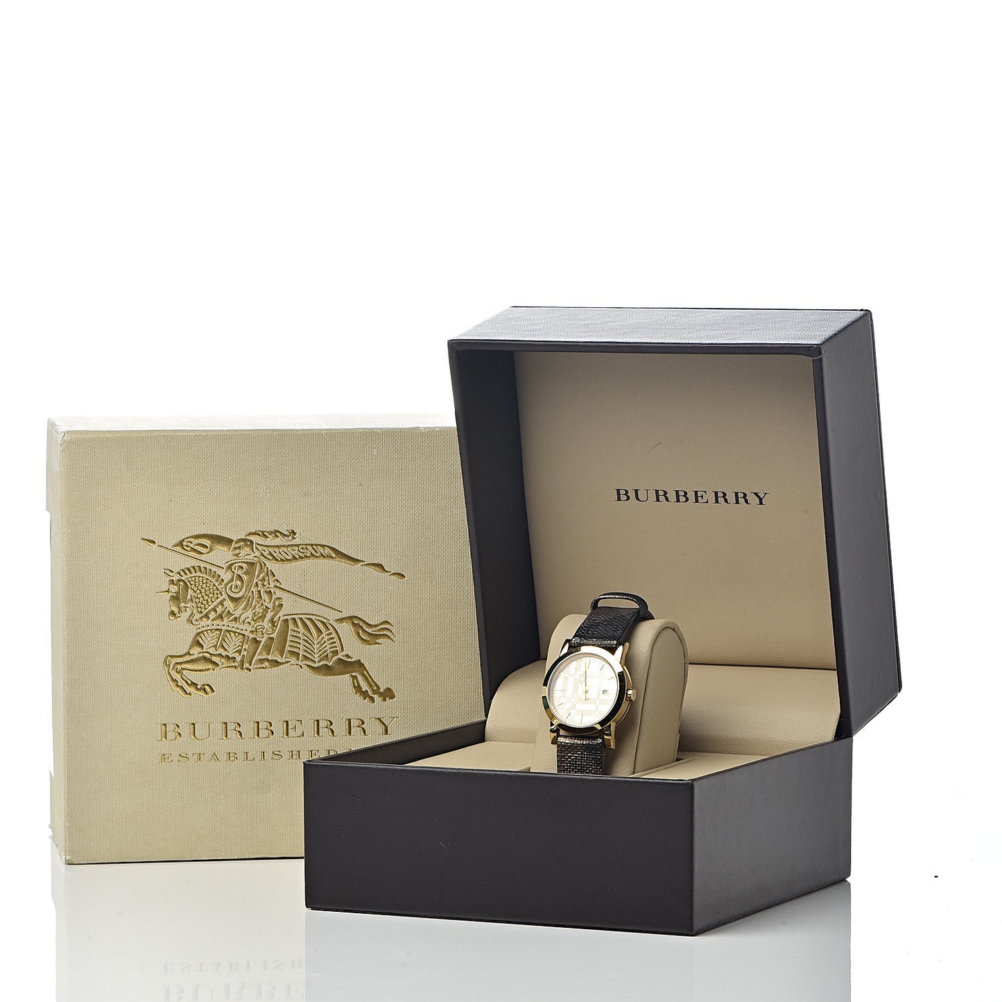 Stainless Steel Calfskin 28mm The City Quartz Watch Gold BU1875