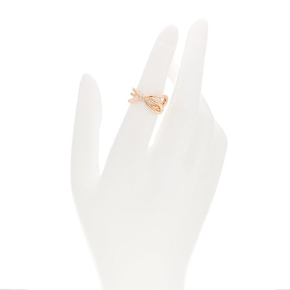 Tiffany 18K Rose Gold Diamond Bow Ring 49 4.75 2 of 4
