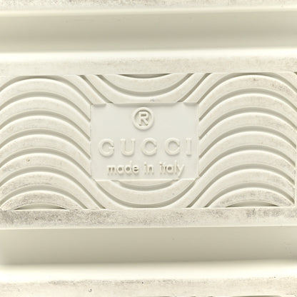 Gucci Calfskin Web Bee Embroidered Womens Ace Platform Sneakers 38 White 7 of 10