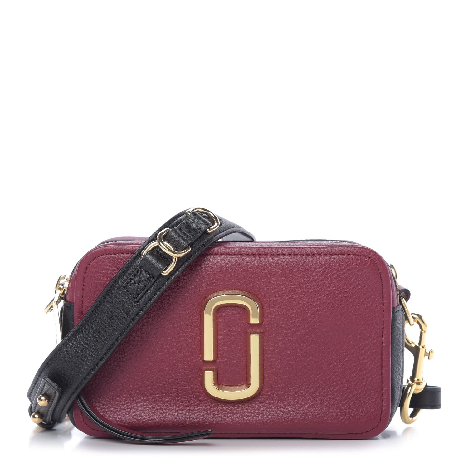 Marc Jacobs Supple Natural Grain Calfskin Softshot 21 Crossbody Bag Burgundy 1 of 9