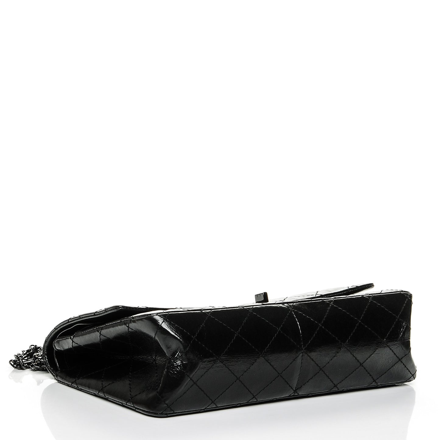 Glazed Calfskin Quilted 2.55 Reissue 226 Flap So Black