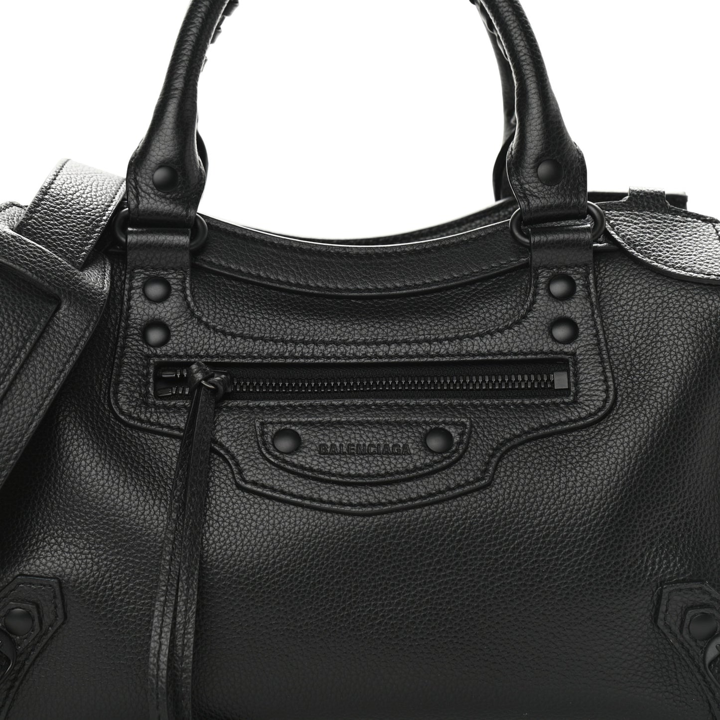 Grained Calfskin Neo Classic Black Hardware S City Black