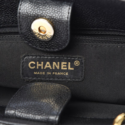 Chanel Caviar Quilted Petit Shopping Tote PST Black 5 of 10