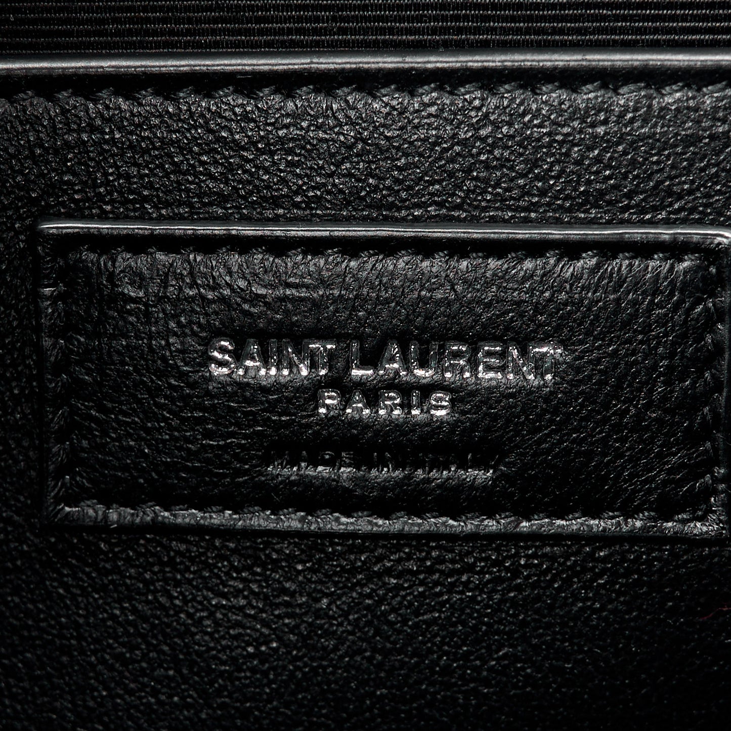 SAINT LAURENT Grain De Poudre Textured Mixed Matelasse Triquilt Medium Monogram Satchel Black