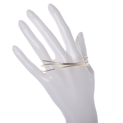 Tiffany 18K Yellow Gold Elsa Peretti Wave Three Row Bracelet 2 of 5
