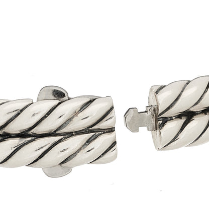 David Yurman Sterling Silver 18K Yellow Gold 11mm Thoroughbred Loop Bracelet 4 of 4