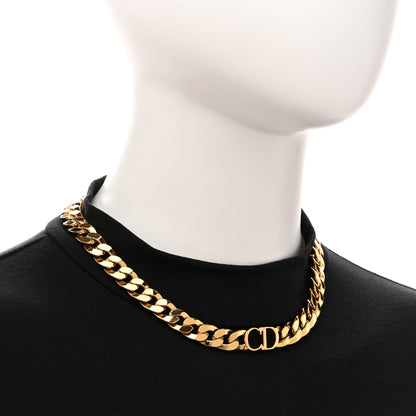 Christian Dior Metal CD Choker Necklace Gold 2 of 5