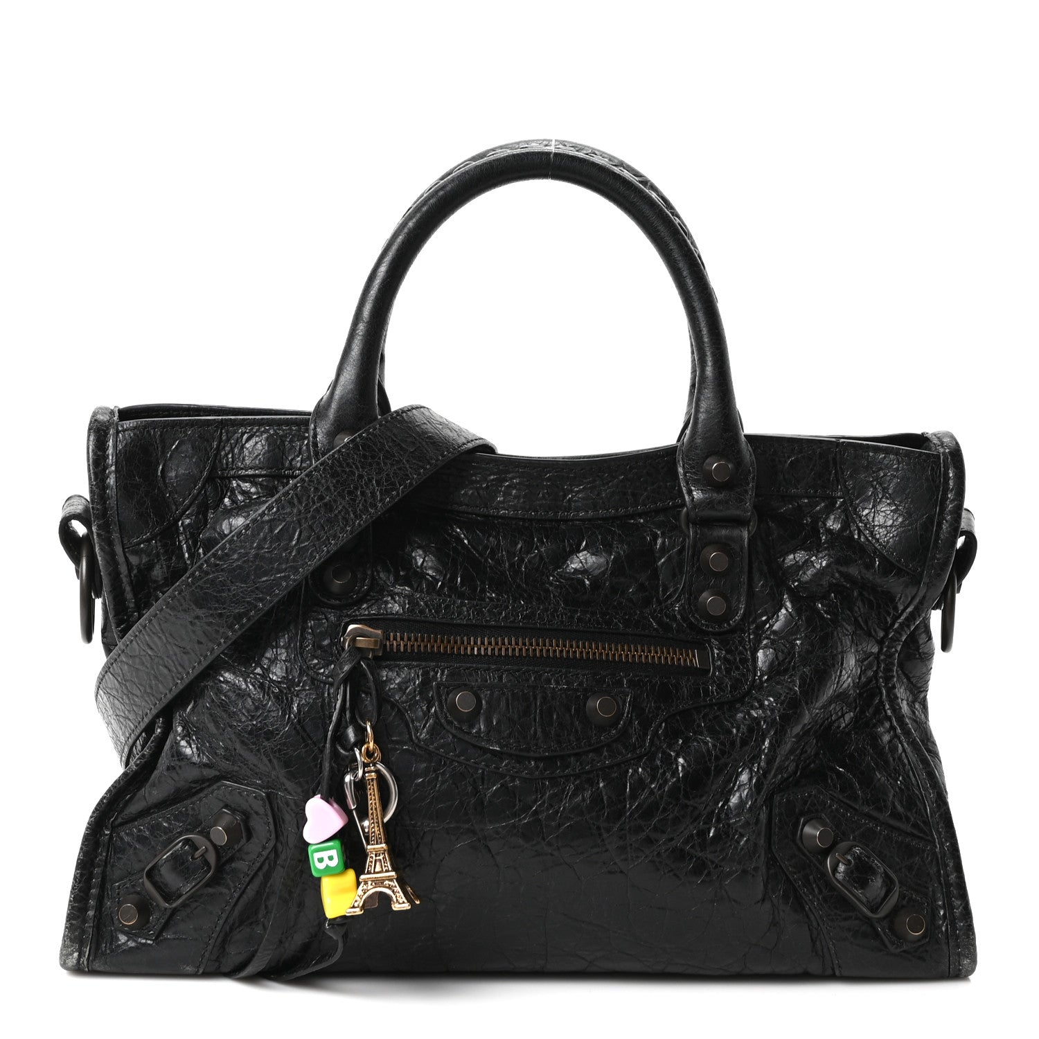 Balenciaga Agneau Arena Classic Hardware Charms Small Le City Black 1 of 10