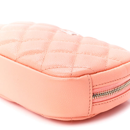 Chanel Caviar Quilted Small Curvy Pouch Cosmetic Case Light Orange 11 of 11