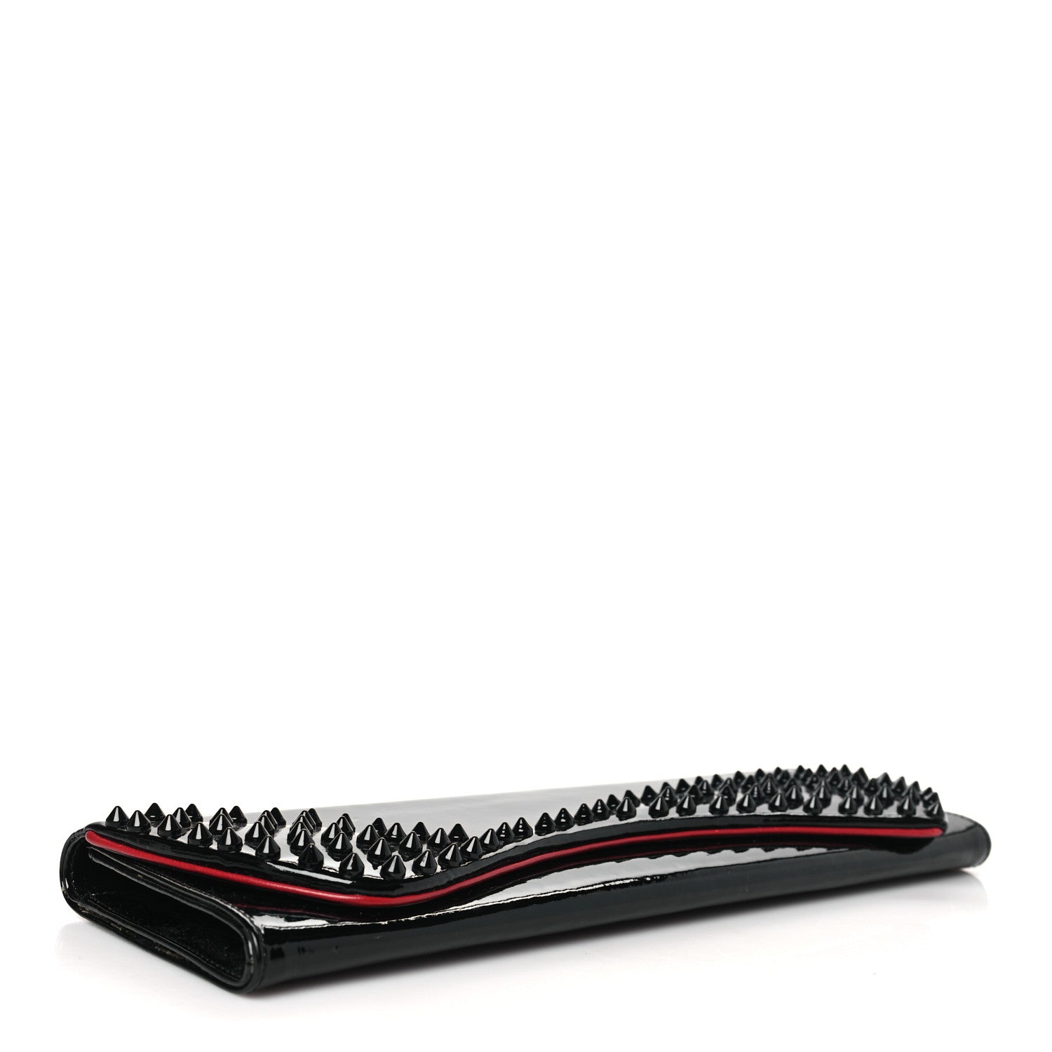 Christian Louboutin Patent Spikes Pigalle Clutch Black 4 of 7