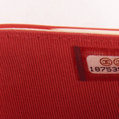Chanel Patent Striped Wallet On Chain WOC Red 9 of 9