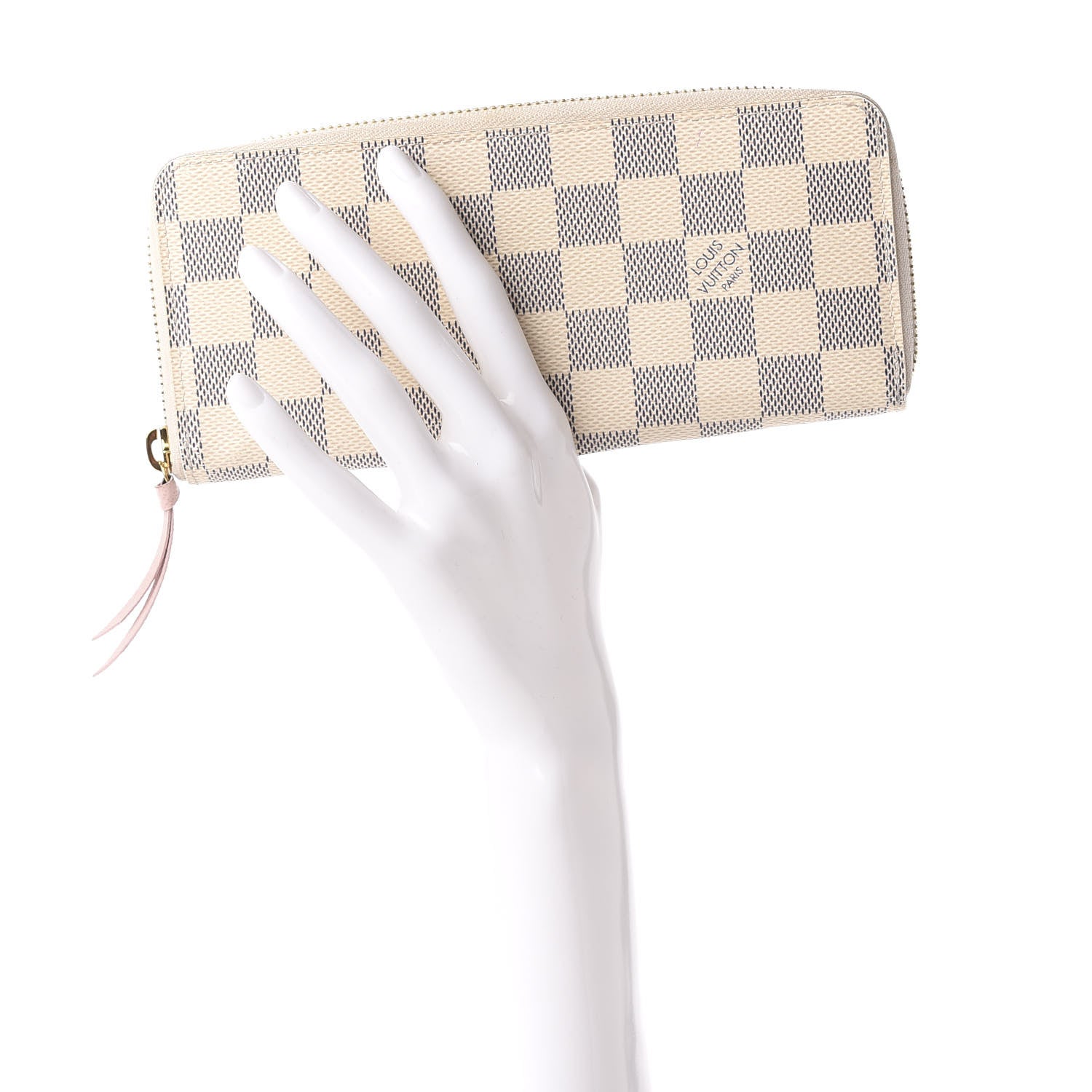 Louis Vuitton Damier Azur Clemence Wallet Rose Ballerine 2 of 16