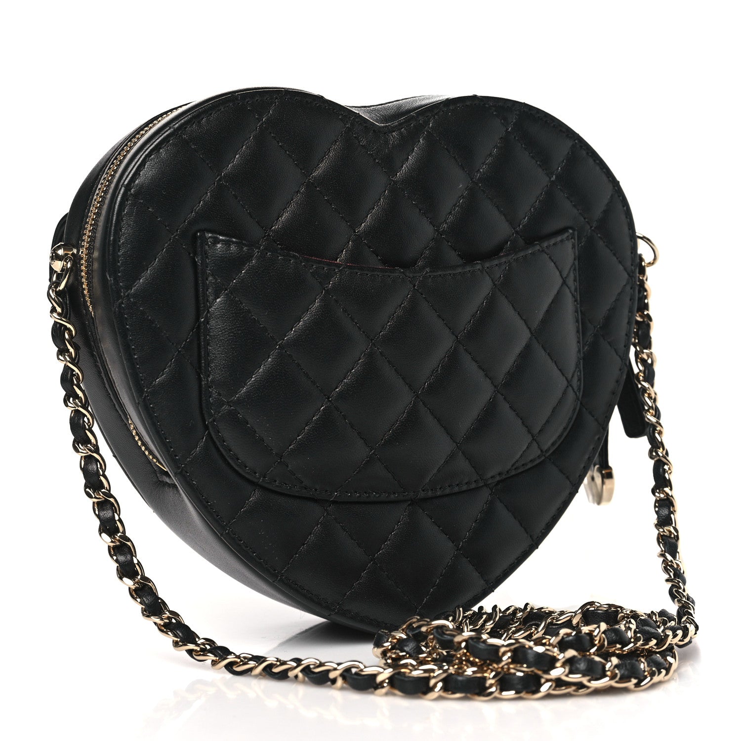 Chanel Lambskin Quilted CC In Love Heart Bag Black 3 of 9