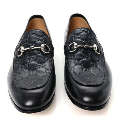 Gucci Guccissima Real Betis Glamour Calfskin Mens Jordy Horsebit Loafers 9 Black 3 of 10