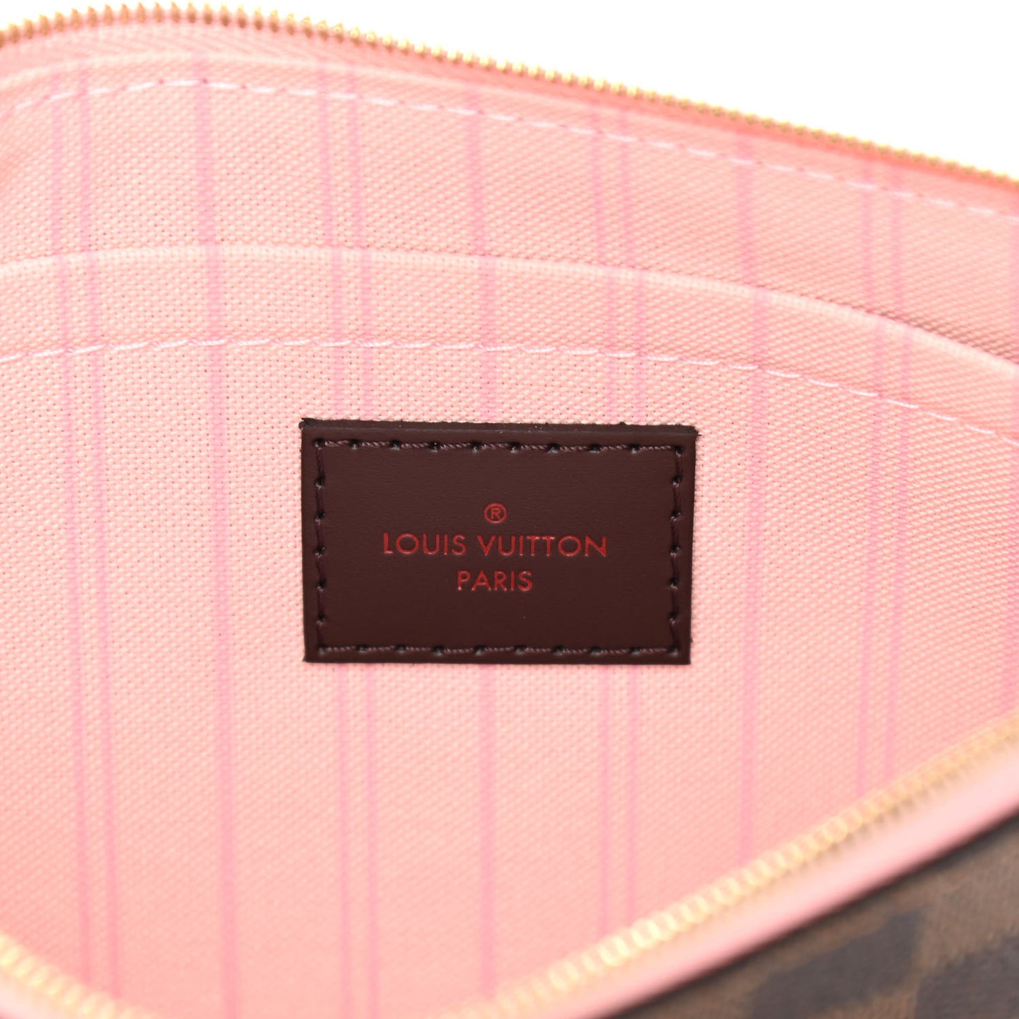 Damier Ebene Neverfull MM GM Pochette Rose Ballerine