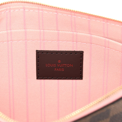 Louis Vuitton Damier Ebene Neverfull MM GM Pochette Rose Ballerine 6 of 8