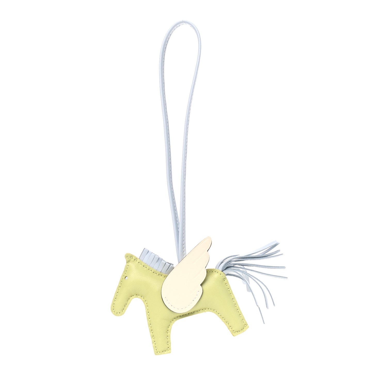 Milo Lambskin Grigri Rodeo Pegase Horse Bag Charm PM Jaune Bourgeon Bleu Brume Nata