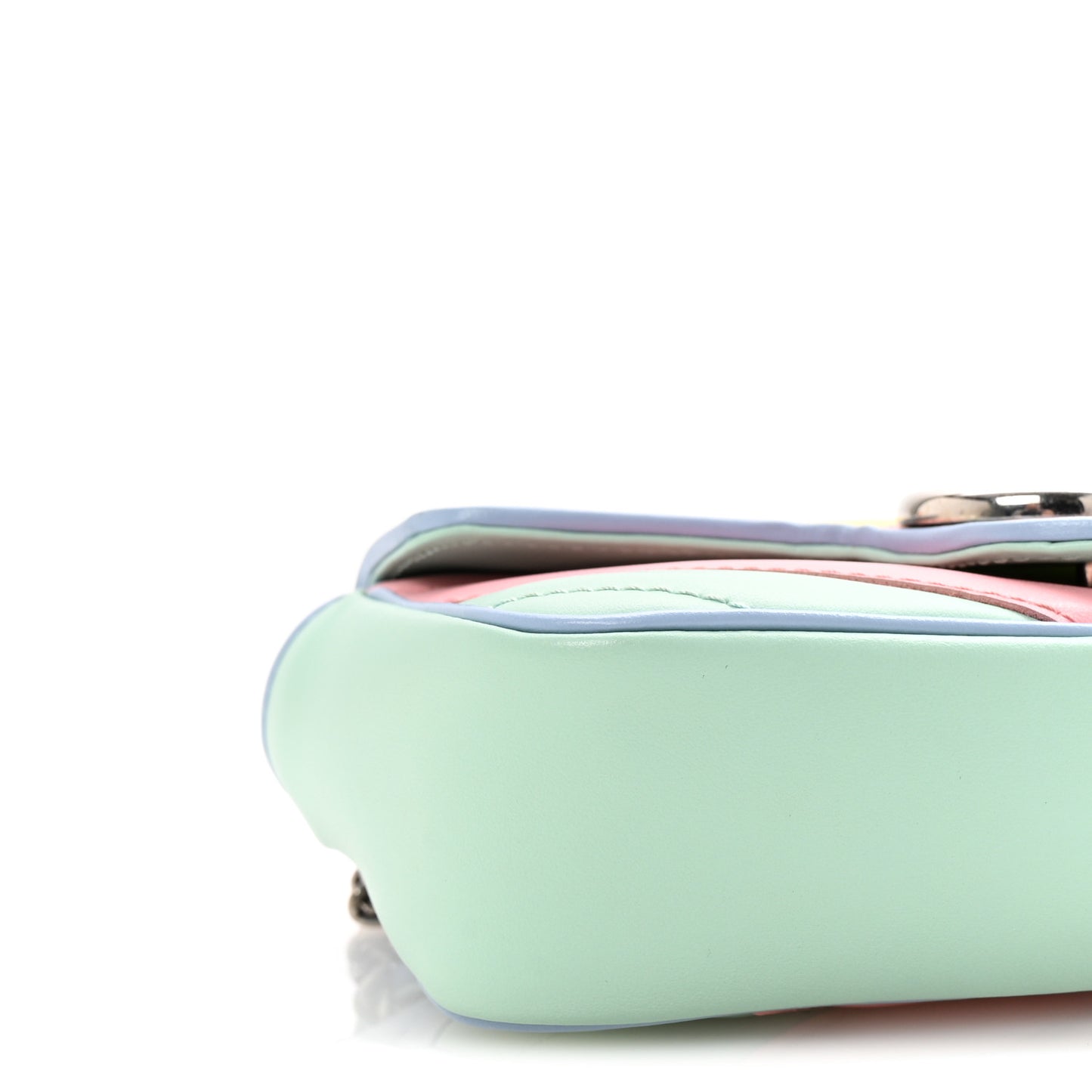Calfskin Matelasse Diagonal Super Mini GG Marmont Shoulder Bag Multicolor Pastel