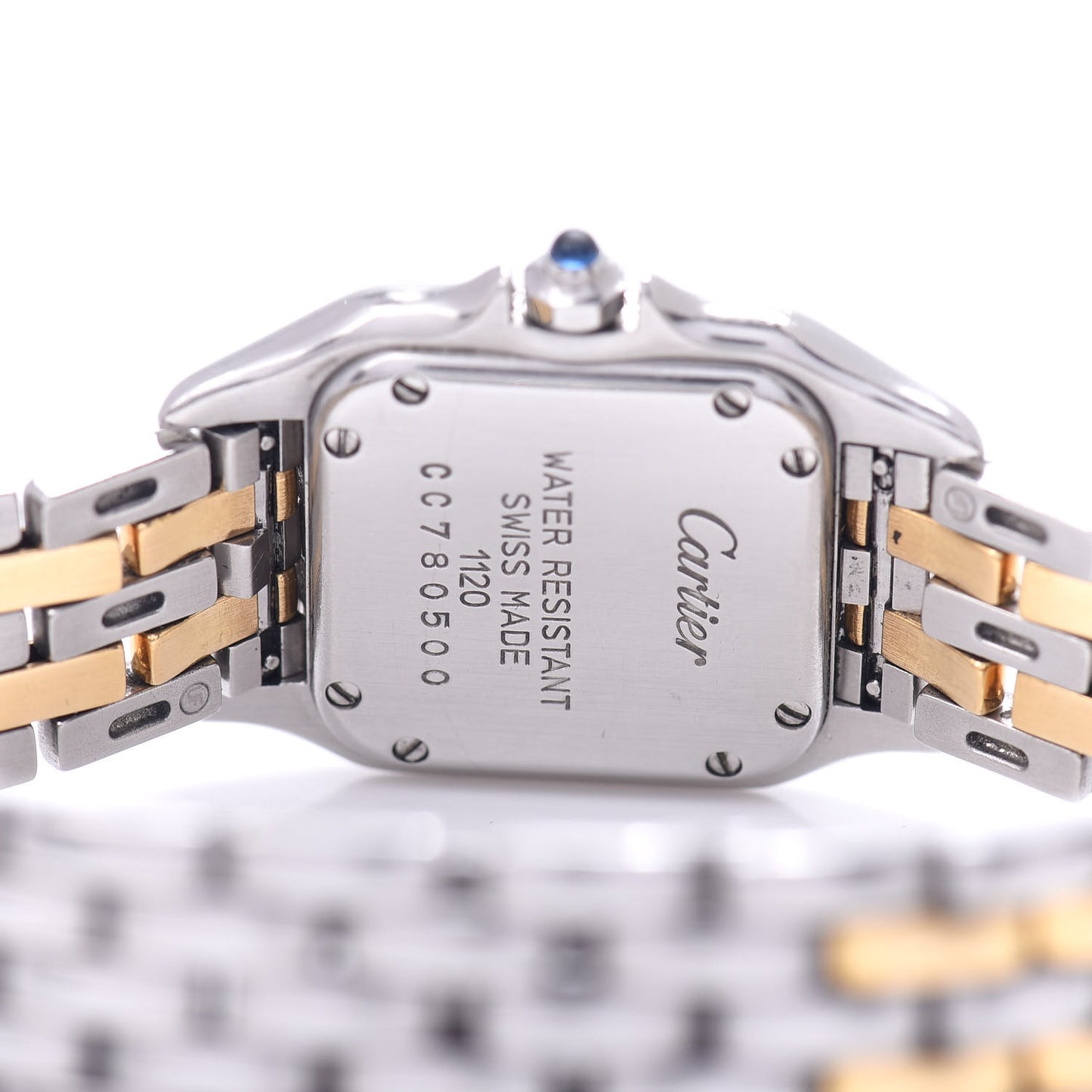 Stainless Steel 18K Yellow Gold 22mm Panthere Quartz Watch