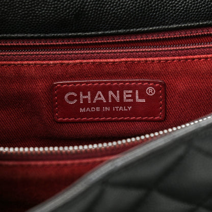 Chanel Caviar Quilted Medium Coco Handle Flap Black 6 of 10