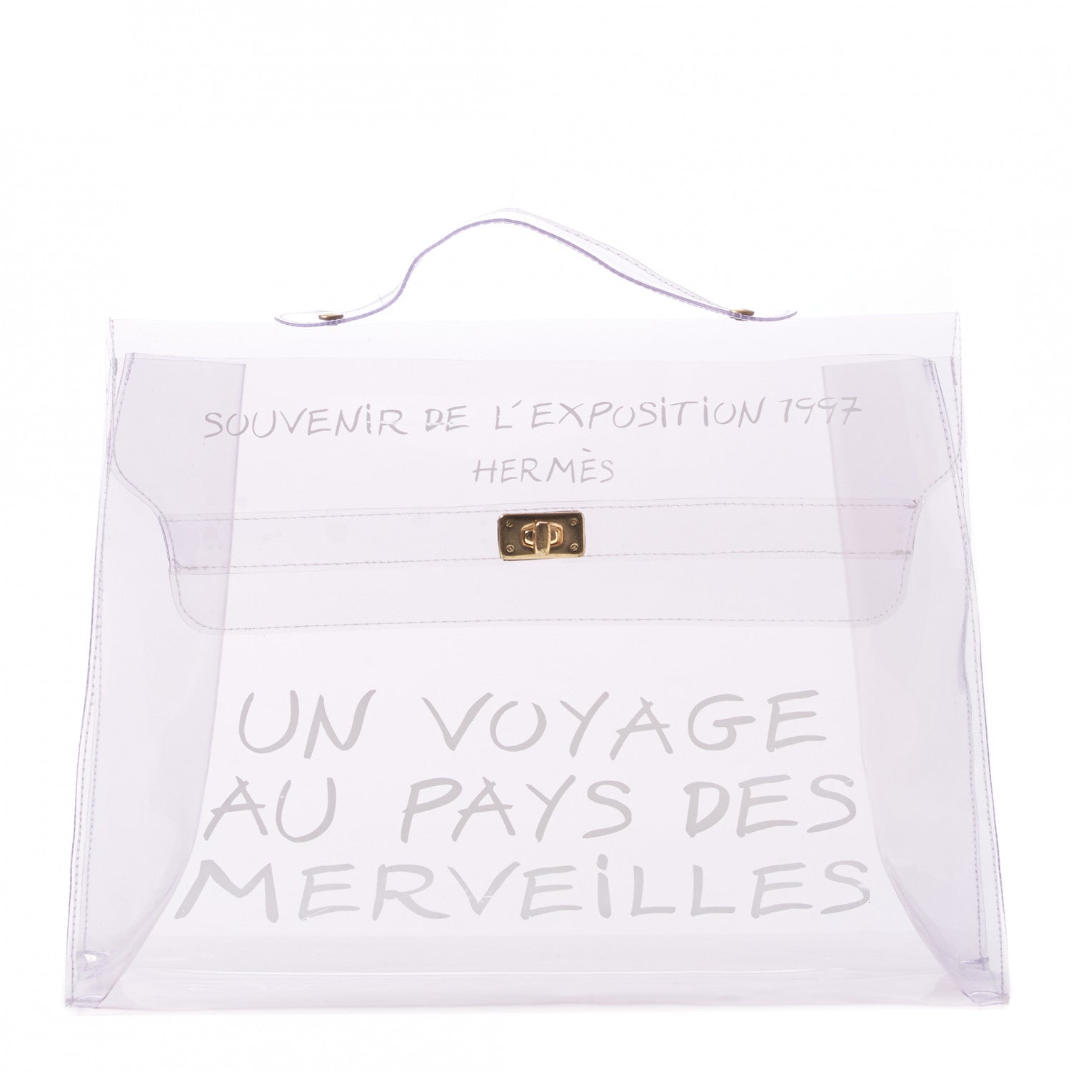 Hermes Vinyl Souvenir De L'Exposition Kelly Transparent 1 of 7