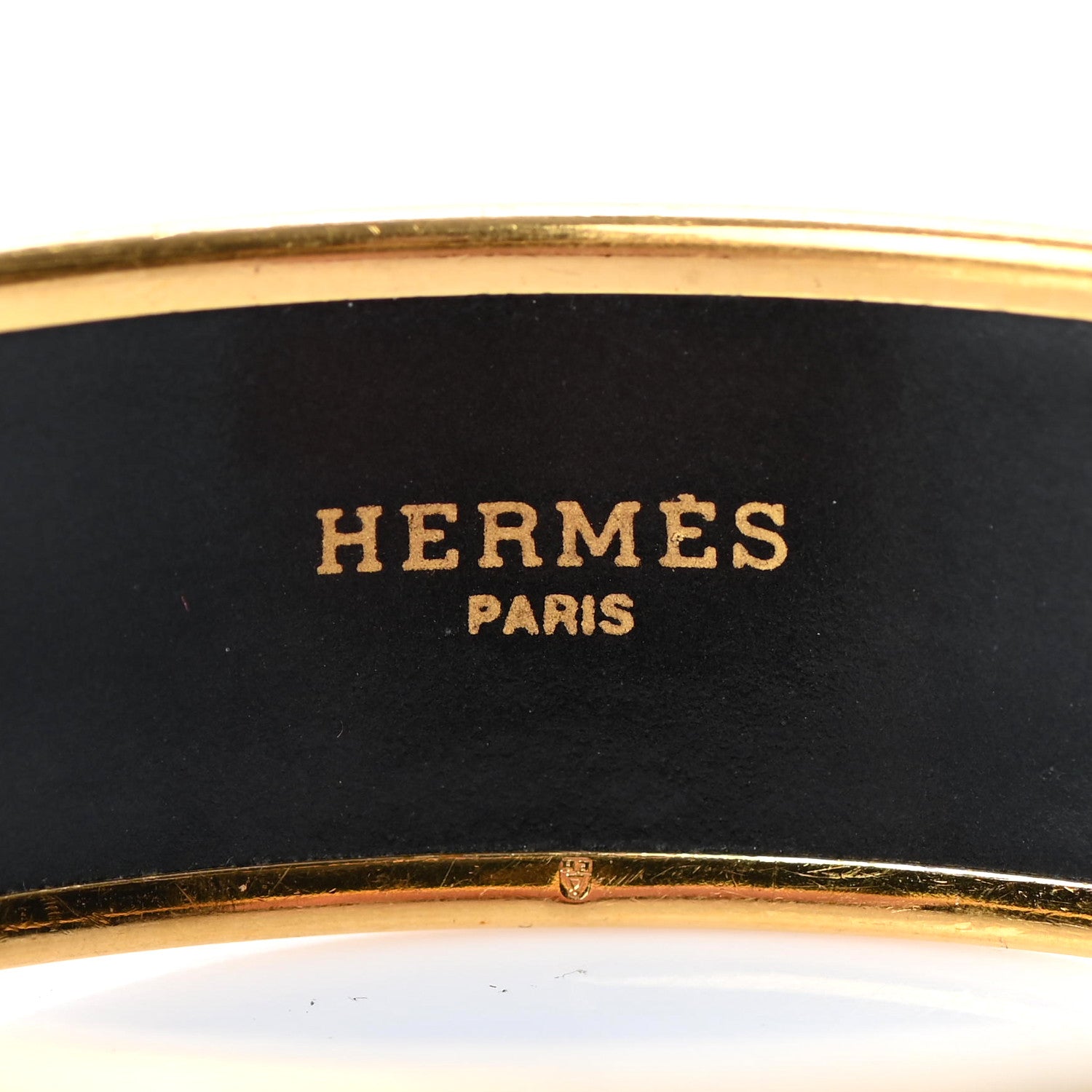 Hermes Enamel Printed Alphabet Russe Wide Bracelet 70 Potiron 4 of 5