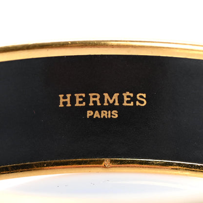 Hermes Enamel Printed Alphabet Russe Wide Bracelet 70 Potiron 4 of 5