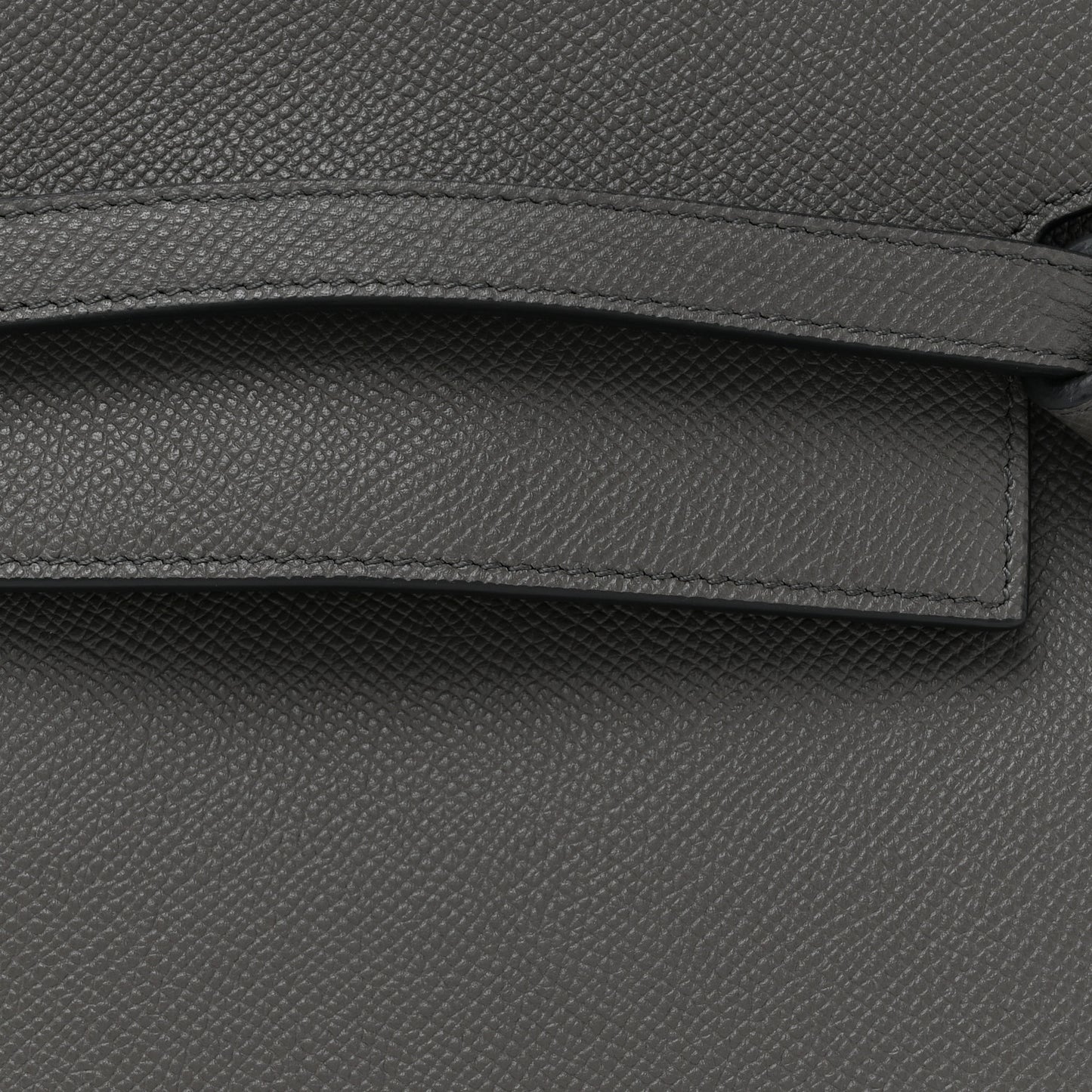Grained Calfskin Micro Belt Bag Grey