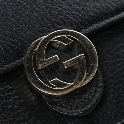 Gucci Dollar Calfskin Interlocking G Chain Wallet Black 11 of 11