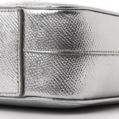 Celine Laminated Grained Calfskin Medium Briefcase Silver 11 of 13