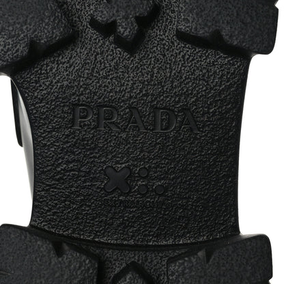 Prada Spazzolato Triangle Logo Monolith Pointy 55mm Loafers 41 Black 7 of 9