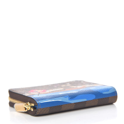 Louis Vuitton Damier Ebene 2019 Christmas Animation Zippy Coin Purse Blue 4 of 7