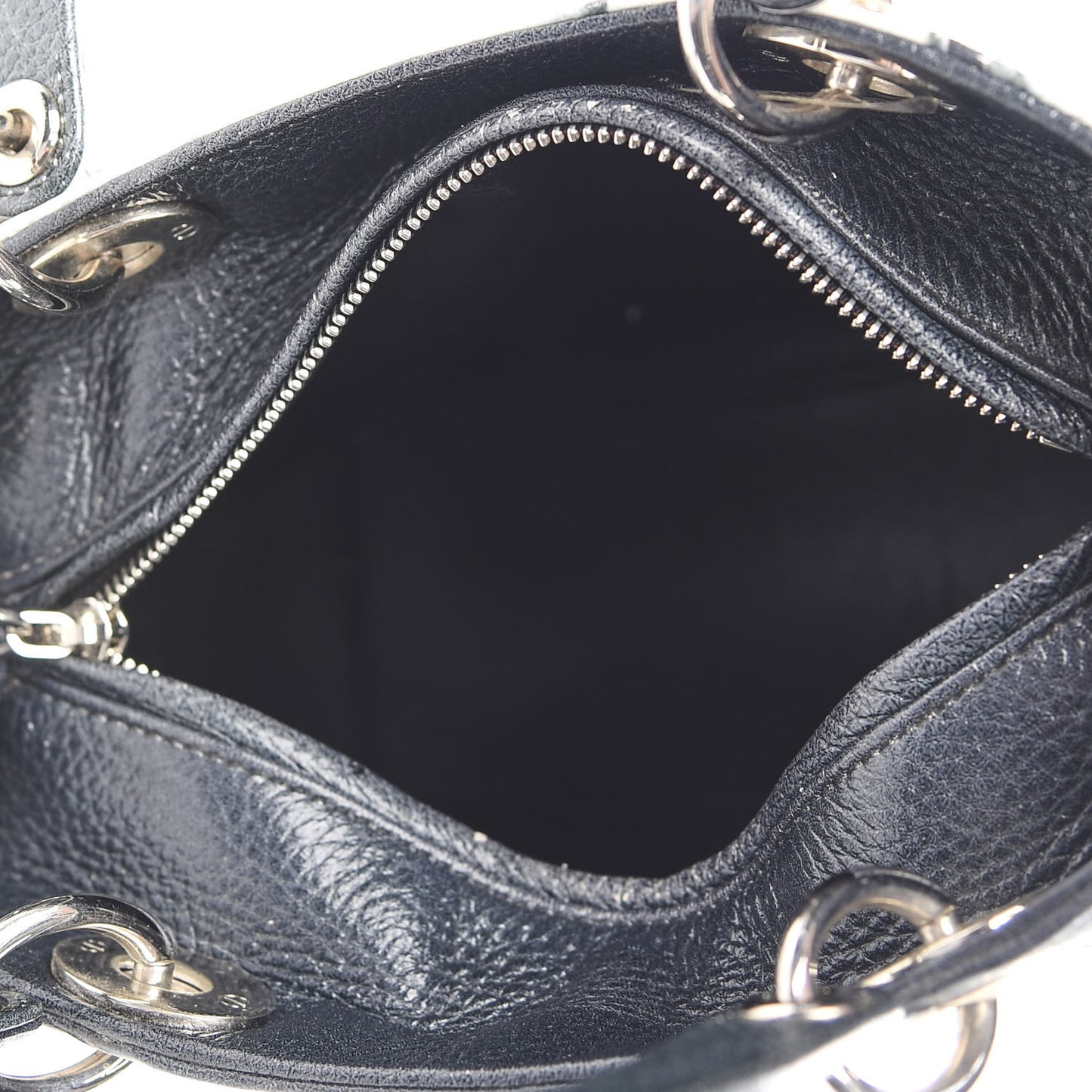 Deerskin Floral Printed Medium Lady Dior Green