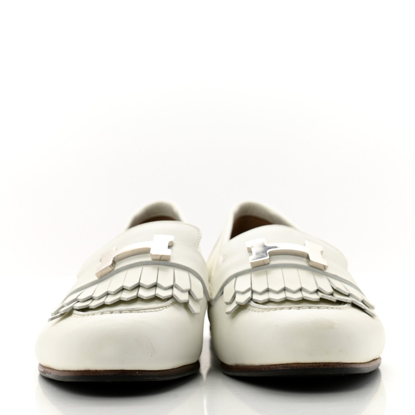 Calfskin Womens Royal Loafers 36 White