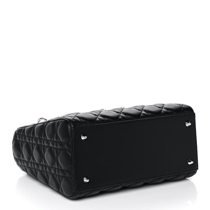 Christian Dior Lambskin Cannage Medium Lady Dior Black 4 of 14