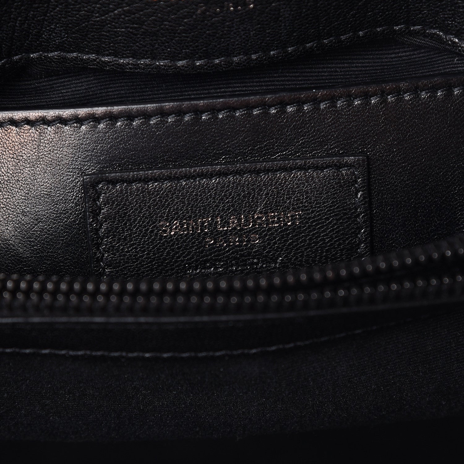 Saint Laurent Sheepskin Matelasse Chevron Monogram Medium College Bag Black 7 of 11